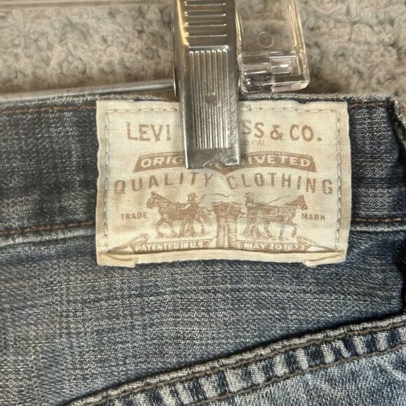 Vtg Blue Levi's 527 Denim Jeans Men's Low Boot Cut Cowboy Distressed 33x29 - Picture 4 of 4